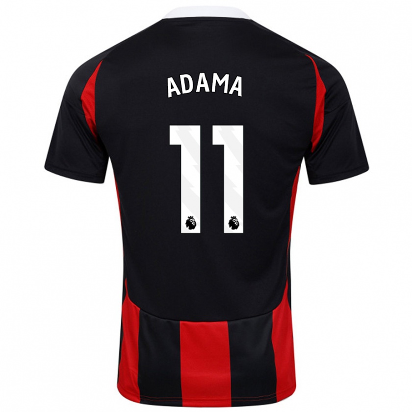 Kandiny Kinder Adama Traoré #11 Schwarz Rot Auswärtstrikot Trikot 2024/25 T-Shirt