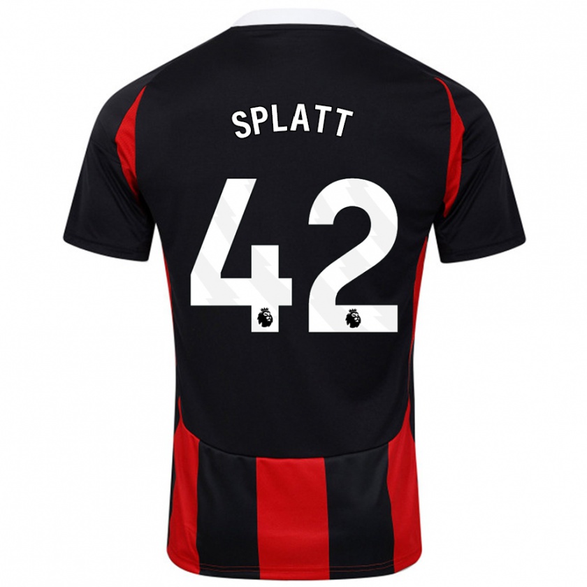 Kandiny Kinder Delano Splatt #42 Schwarz Rot Auswärtstrikot Trikot 2024/25 T-Shirt