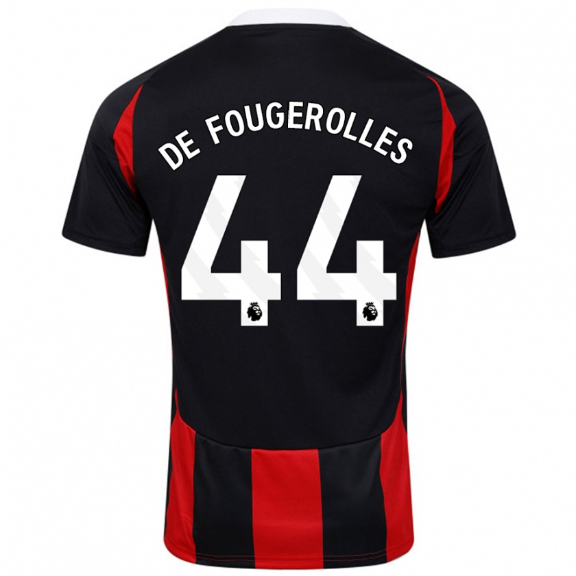 Kandiny Kinder Luc De Fougerolles #44 Schwarz Rot Auswärtstrikot Trikot 2024/25 T-Shirt