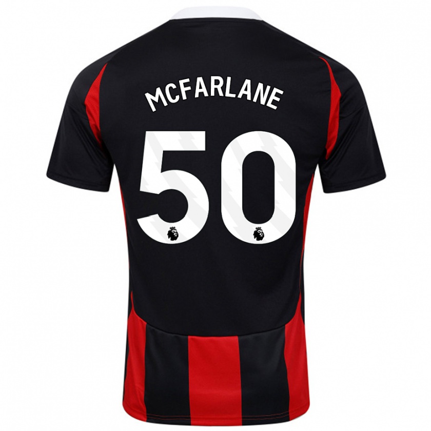 Kandiny Kinder Callum Mcfarlane #50 Schwarz Rot Auswärtstrikot Trikot 2024/25 T-Shirt