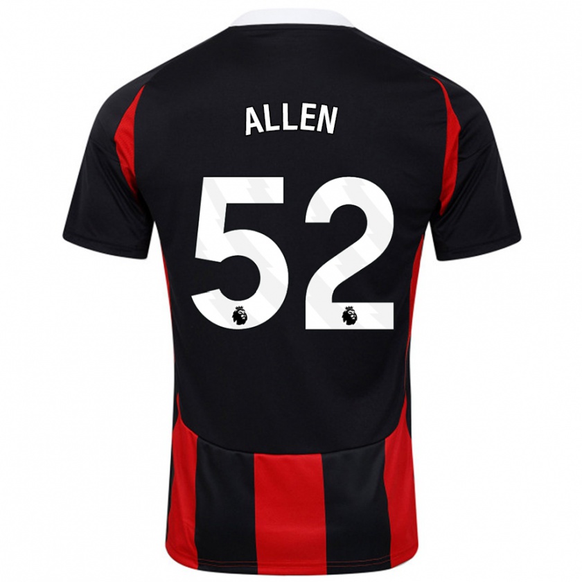 Kandiny Kinder Michael Allen #52 Schwarz Rot Auswärtstrikot Trikot 2024/25 T-Shirt