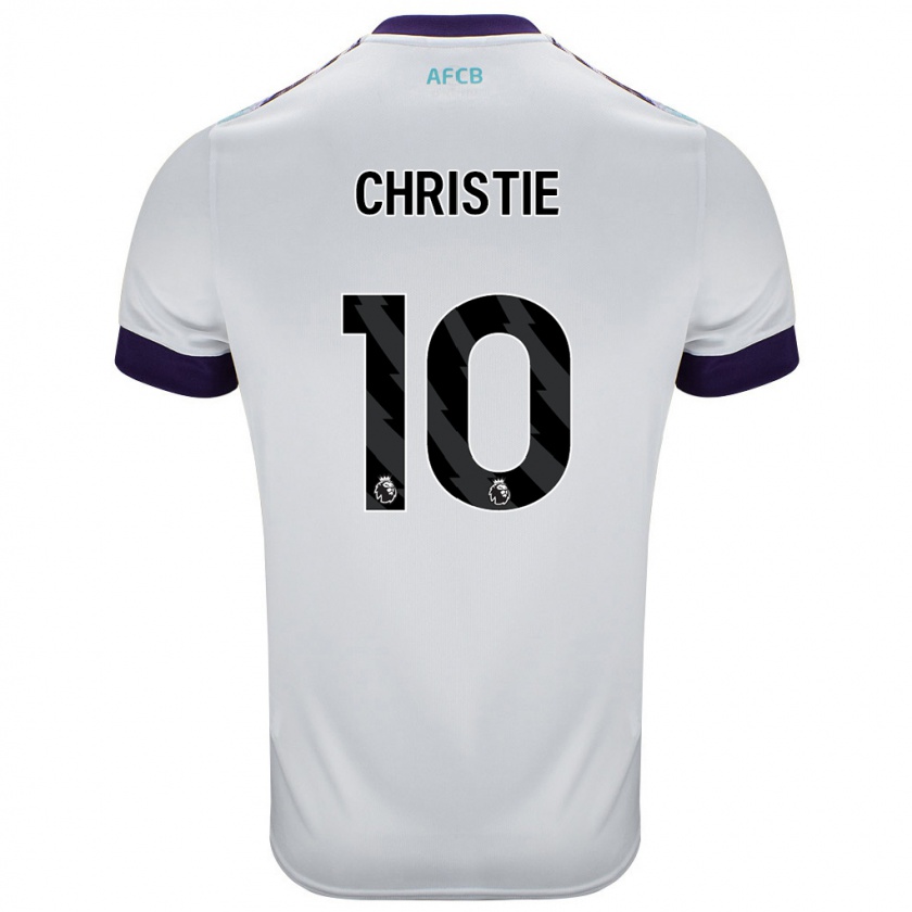 Kandiny Kinder Ryan Christie #10 Weiß Grün Lila Auswärtstrikot Trikot 2024/25 T-Shirt