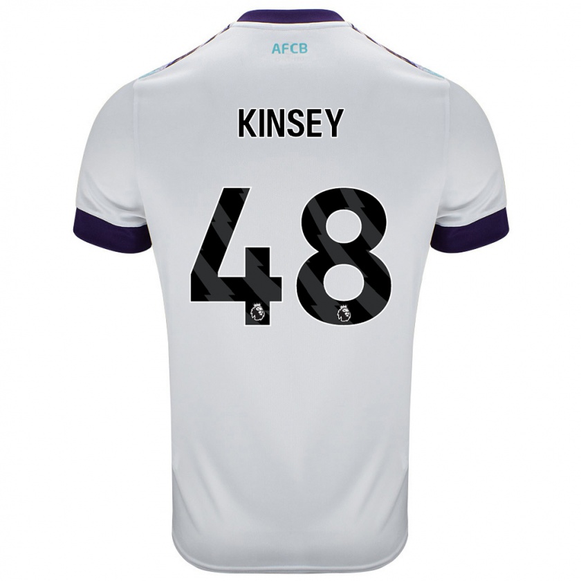 Kandiny Kinder Max Kinsey #48 Weiß Grün Lila Auswärtstrikot Trikot 2024/25 T-Shirt