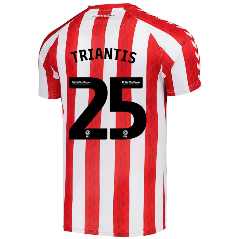 Kandiny Herren Nectarios Triantis #25 Rot Weiß Heimtrikot Trikot 2024/25 T-Shirt