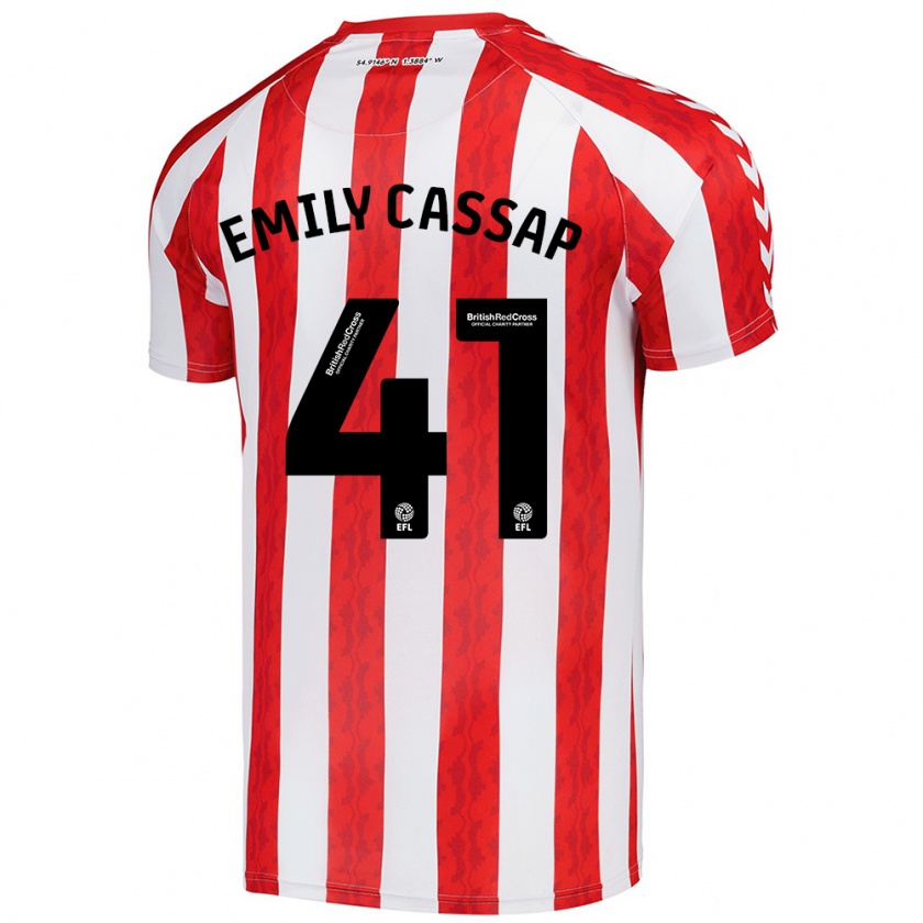 Kandiny Herren Emily Cassap #41 Rot Weiß Heimtrikot Trikot 2024/25 T-Shirt