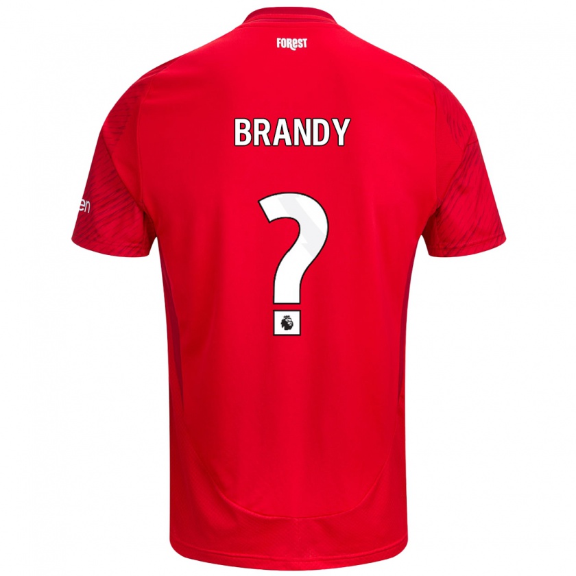 Kandiny Herren Taeneal Brandy #0 Rot Weiß Heimtrikot Trikot 2024/25 T-Shirt