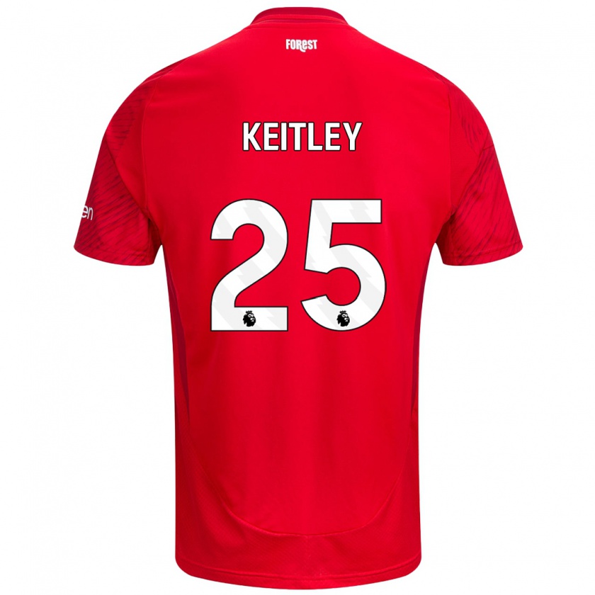 Kandiny Herren Alice Keitley #25 Rot Weiß Heimtrikot Trikot 2024/25 T-Shirt