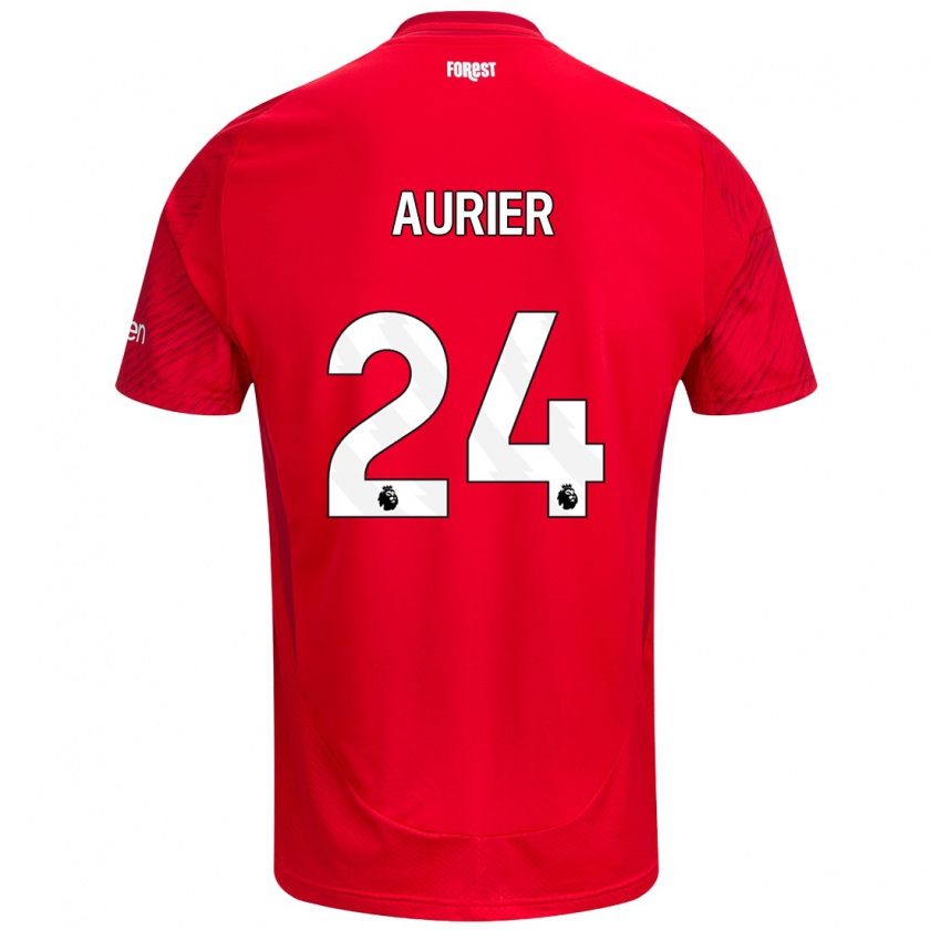 Kandiny Herren Serge Aurier #24 Rot Weiß Heimtrikot Trikot 2024/25 T-Shirt