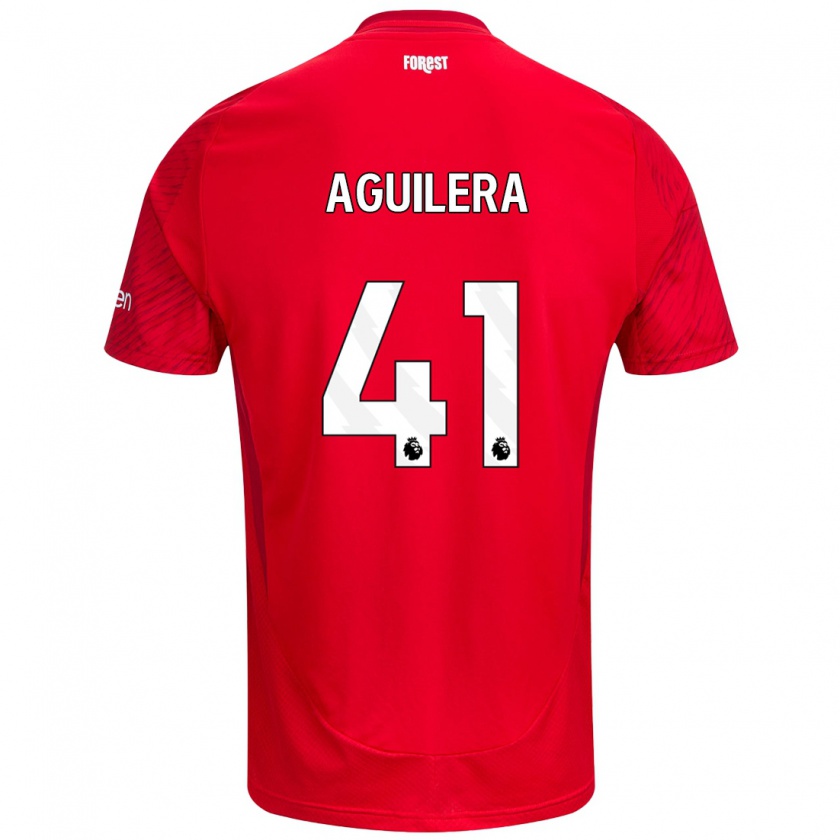 Kandiny Herren Brandon Aguilera #41 Rot Weiß Heimtrikot Trikot 2024/25 T-Shirt