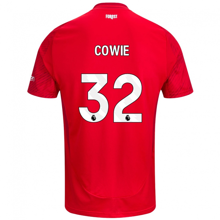 Kandiny Herren Abi Cowie #32 Rot Weiß Heimtrikot Trikot 2024/25 T-Shirt