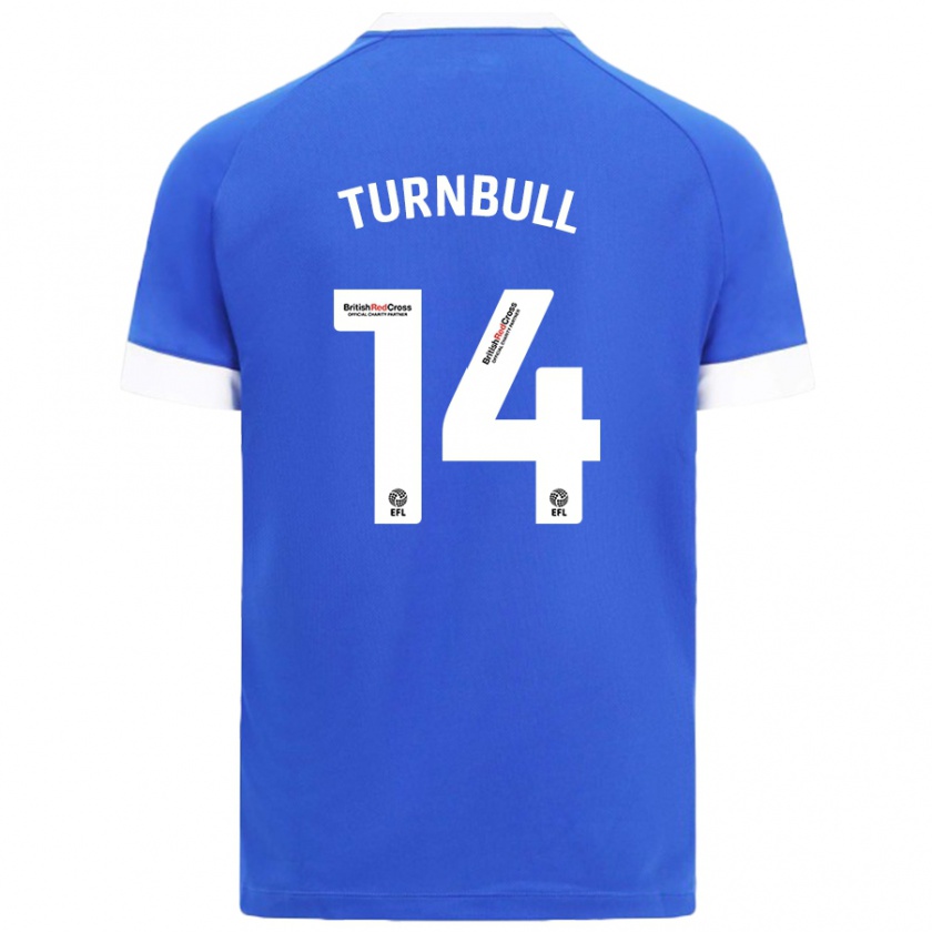 Kandiny Herren David Turnbull #14 Himmelblau Heimtrikot Trikot 2024/25 T-Shirt