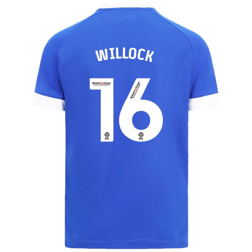 Kandiny Herren Chris Willock #16 Himmelblau Heimtrikot Trikot 2024/25 T-Shirt