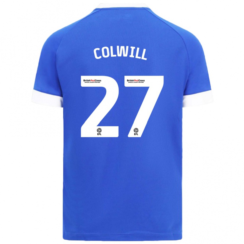 Kandiny Herren Rubin Colwill #27 Himmelblau Heimtrikot Trikot 2024/25 T-Shirt