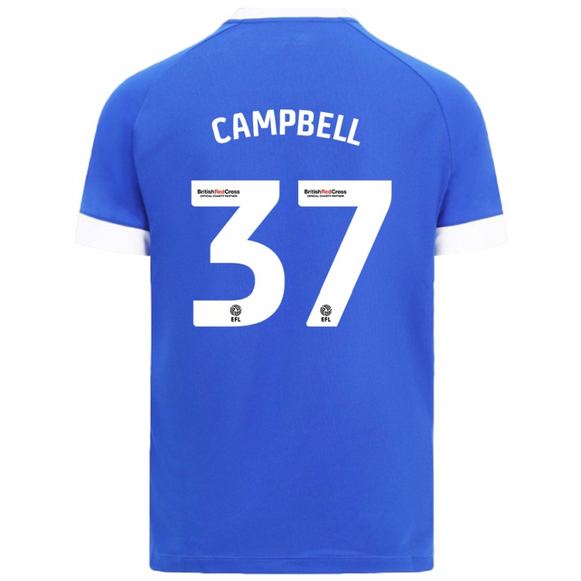 Kandiny Herren Vontae Daley-Campbell #37 Himmelblau Heimtrikot Trikot 2024/25 T-Shirt