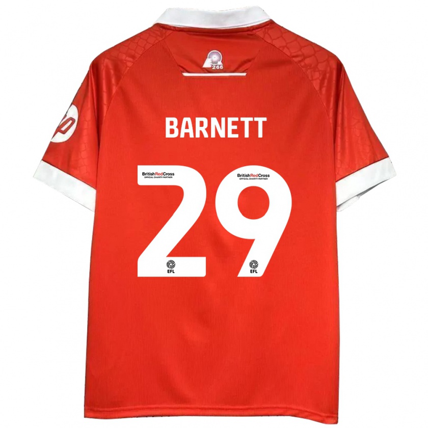 Kandiny Herren Ryan Barnett #29 Rot Weiß Heimtrikot Trikot 2024/25 T-Shirt