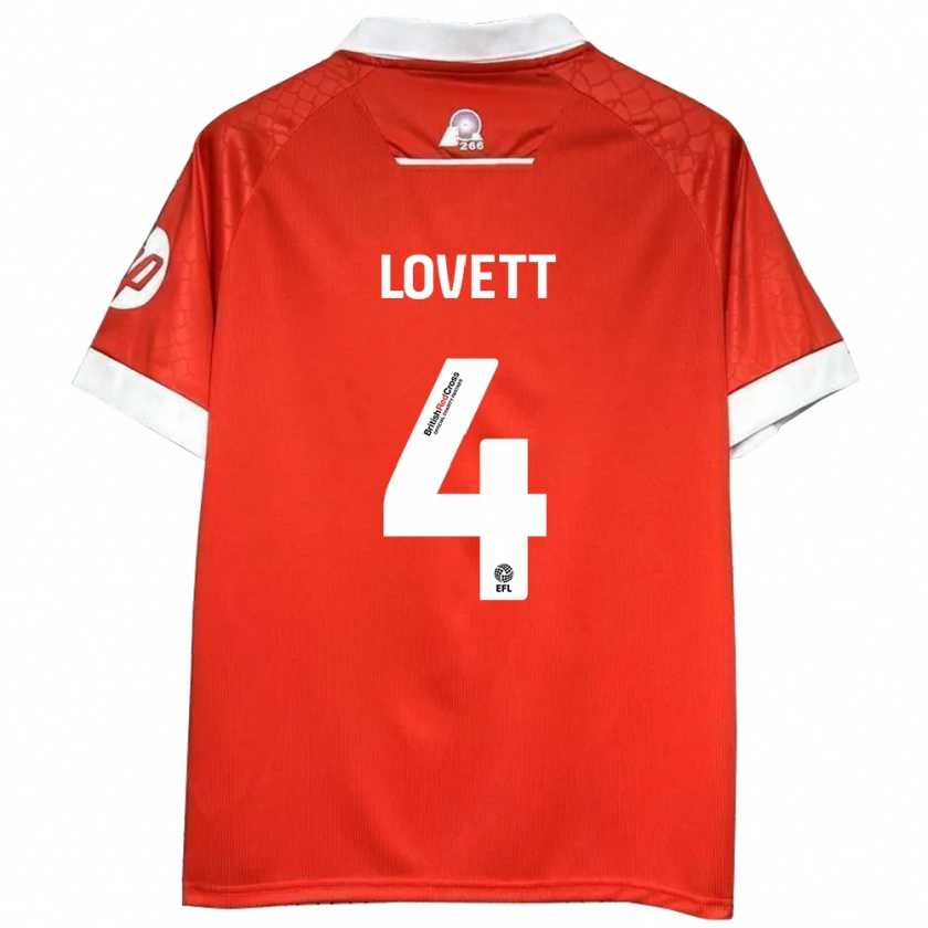 Kandiny Herren Erin Lovett #4 Rot Weiß Heimtrikot Trikot 2024/25 T-Shirt