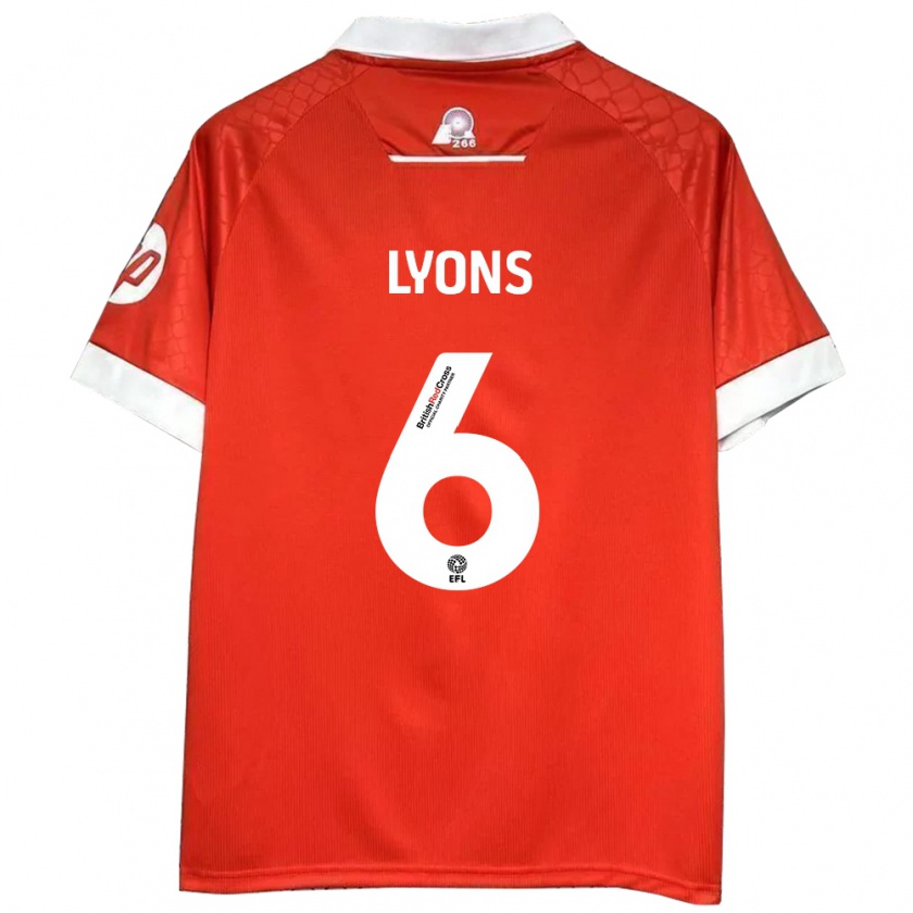 Kandiny Herren Lauryn Lyons #6 Rot Weiß Heimtrikot Trikot 2024/25 T-Shirt