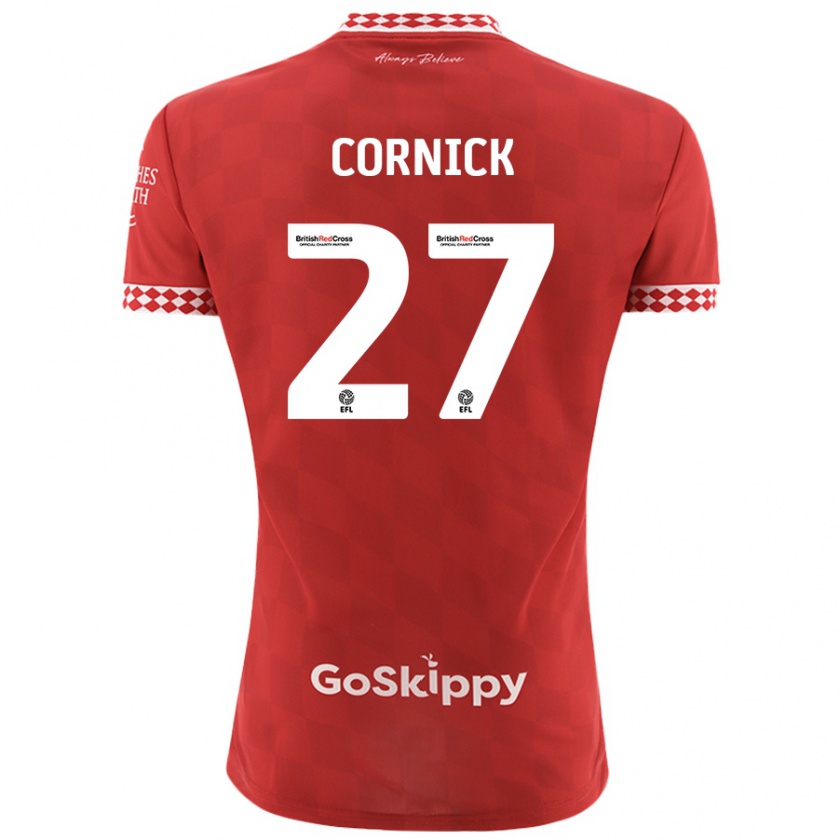 Kandiny Herren Harry Cornick #27 Rot Heimtrikot Trikot 2024/25 T-Shirt