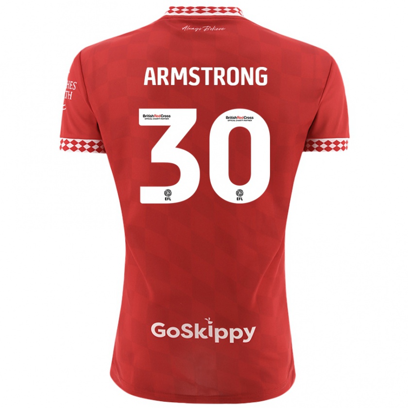 Kandiny Herren Sinclair Armstrong #30 Rot Heimtrikot Trikot 2024/25 T-Shirt