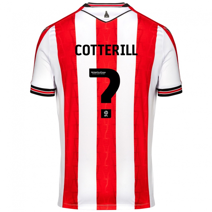 Kandiny Herren Alex Cotterill #0 Rot Weiß Heimtrikot Trikot 2024/25 T-Shirt