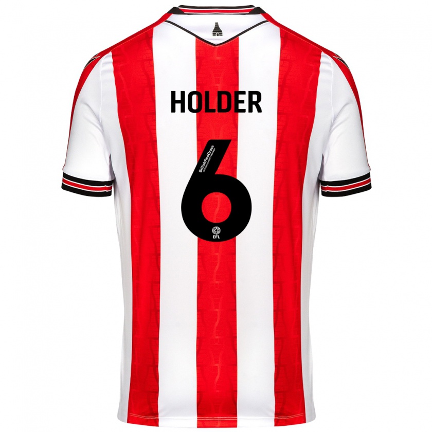 Kandiny Herren Molly Holder #6 Rot Weiß Heimtrikot Trikot 2024/25 T-Shirt