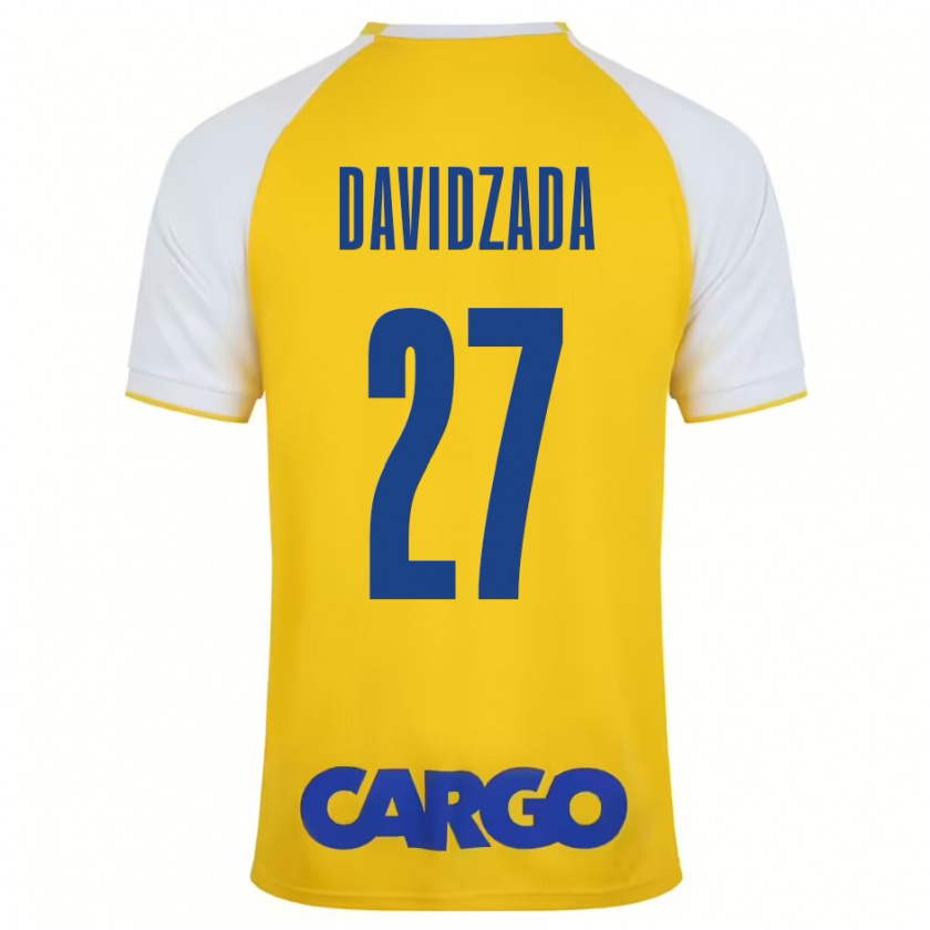 Kandiny Herren Ofir Davidzada #27 Gelb Weiß Heimtrikot Trikot 2024/25 T-Shirt