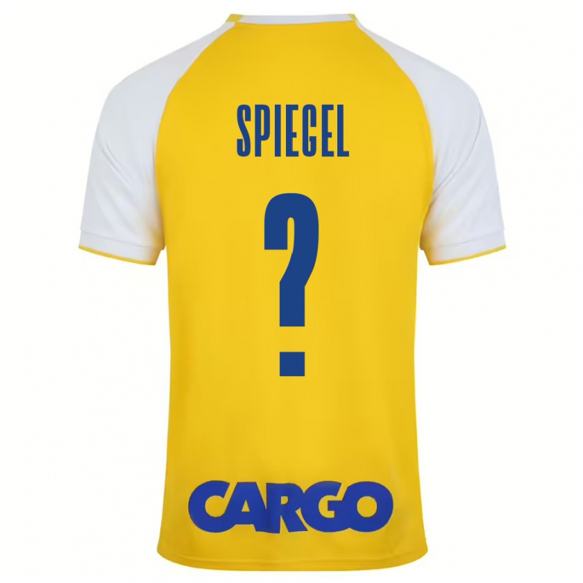 Kandiny Herren Liran Shpigel #0 Gelb Weiß Heimtrikot Trikot 2024/25 T-Shirt