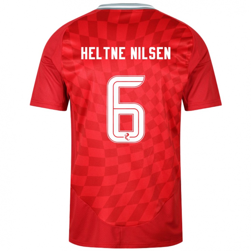 Kandiny Herren Sivert Heltne Nilsen #6 Rot Heimtrikot Trikot 2024/25 T-Shirt