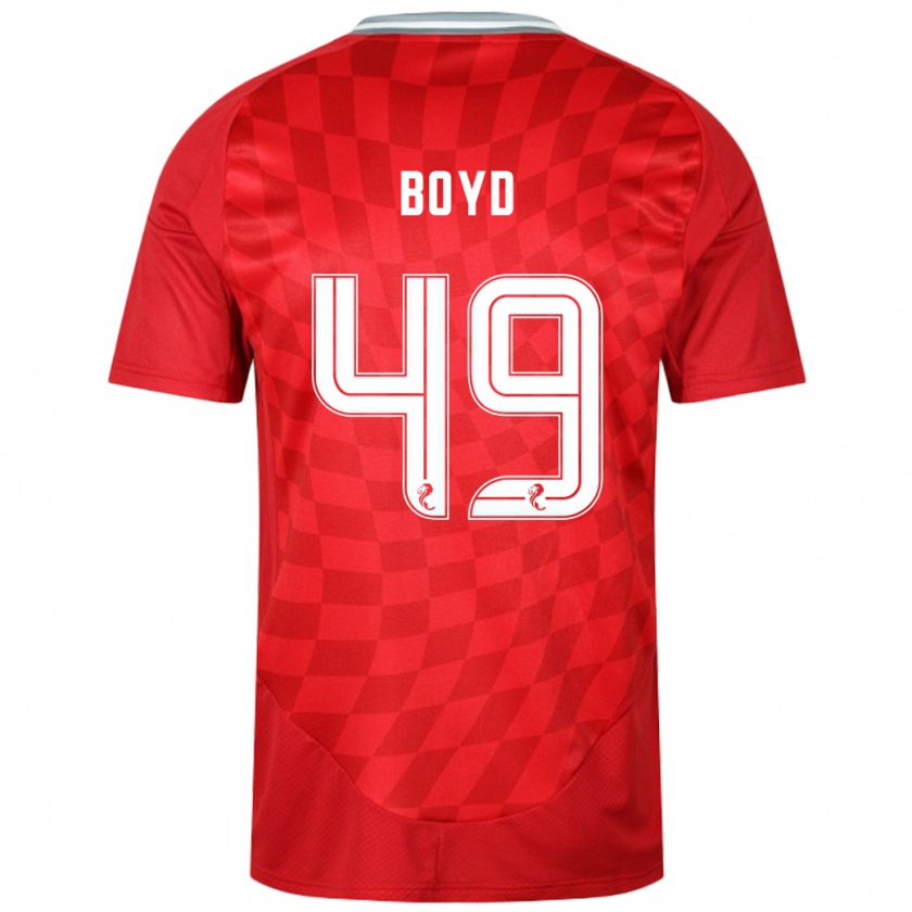 Kandiny Herren Fletcher Boyd #49 Rot Heimtrikot Trikot 2024/25 T-Shirt