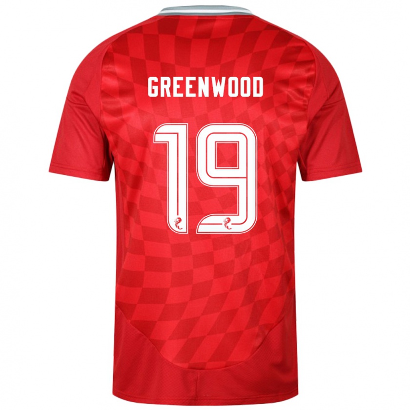 Kandiny Herren Brodie Greenwood #19 Rot Heimtrikot Trikot 2024/25 T-Shirt