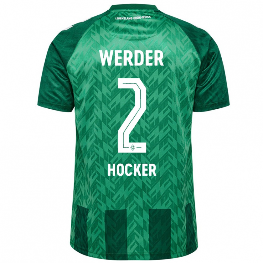 Kandiny Herren Luca Höcker #2 Grün Heimtrikot Trikot 2024/25 T-Shirt