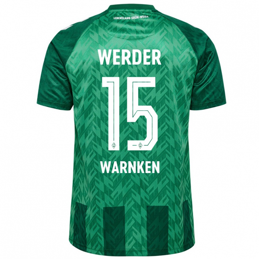 Kandiny Herren Jannes Warnken #15 Grün Heimtrikot Trikot 2024/25 T-Shirt