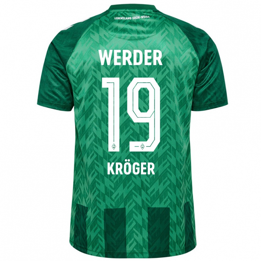 Kandiny Herren Moritz Kröger #19 Grün Heimtrikot Trikot 2024/25 T-Shirt