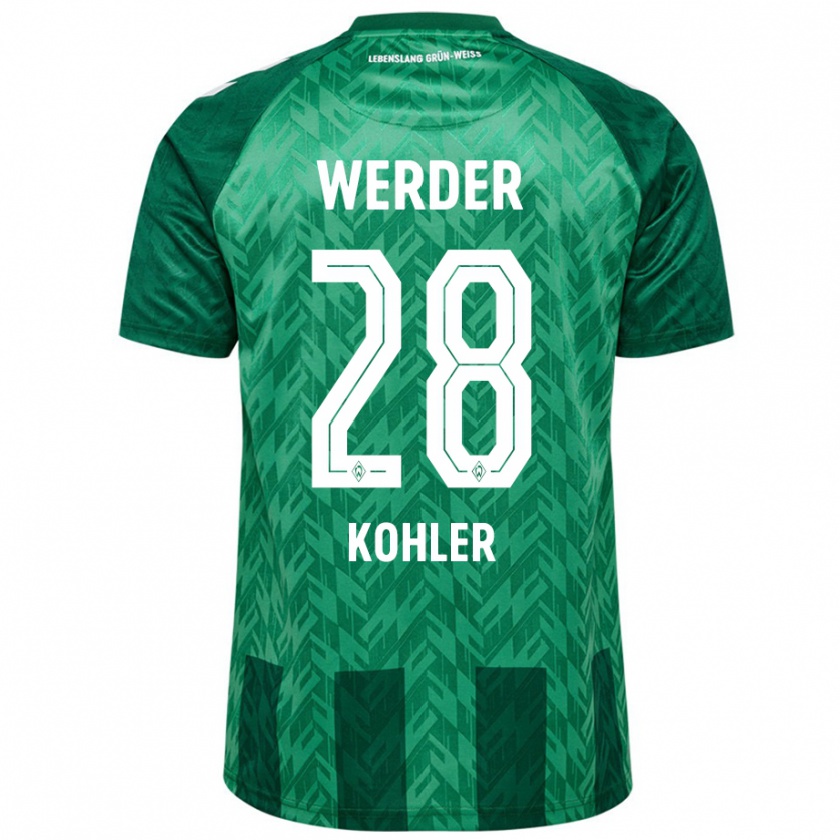 Kandiny Herren Ethan Kohler #28 Grün Heimtrikot Trikot 2024/25 T-Shirt