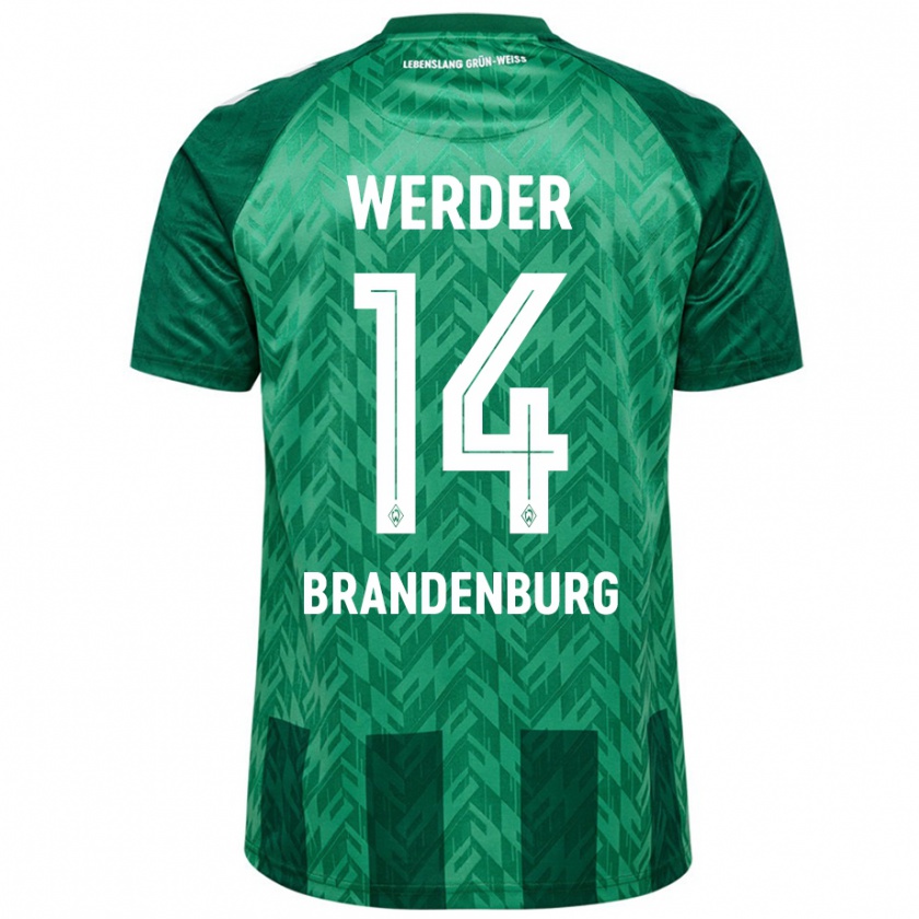 Kandiny Herren Michaela Brandenburg #14 Grün Heimtrikot Trikot 2024/25 T-Shirt