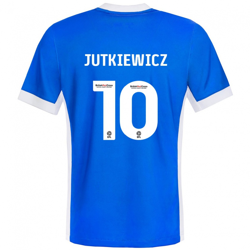 Kandiny Herren Lukas Jutkiewicz #10 Blau Weiß Heimtrikot Trikot 2024/25 T-Shirt