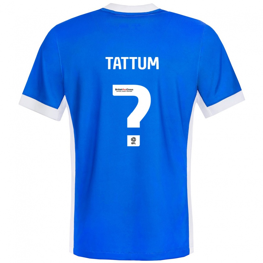 Kandiny Herren Frank Tattum #0 Blau Weiß Heimtrikot Trikot 2024/25 T-Shirt