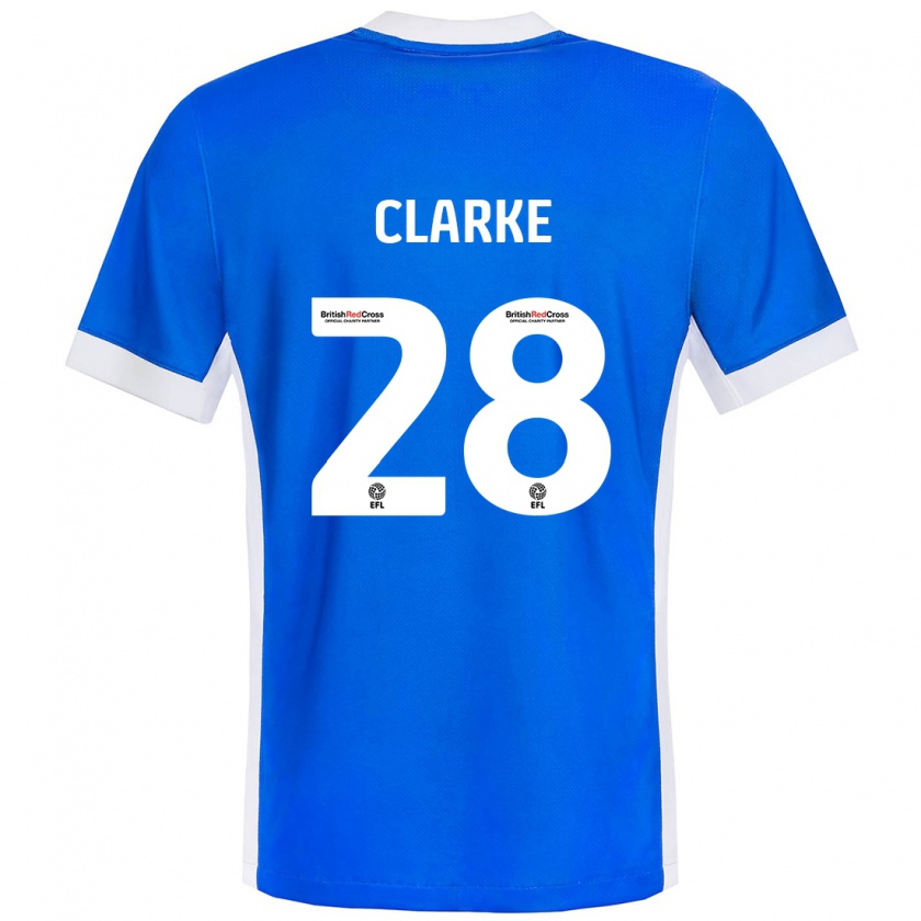 Kandiny Herren Charlotte Clarke #28 Blau Weiß Heimtrikot Trikot 2024/25 T-Shirt