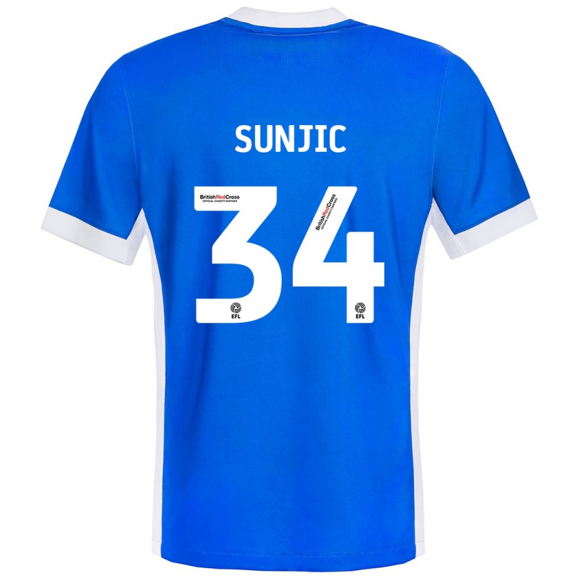 Kandiny Herren Ivan Sunjic #34 Blau Weiß Heimtrikot Trikot 2024/25 T-Shirt