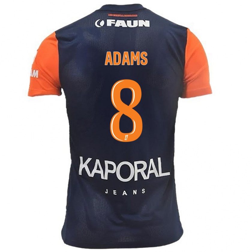 Kandiny Herren Akor Adams #8 Marineblau Orange Heimtrikot Trikot 2024/25 T-Shirt