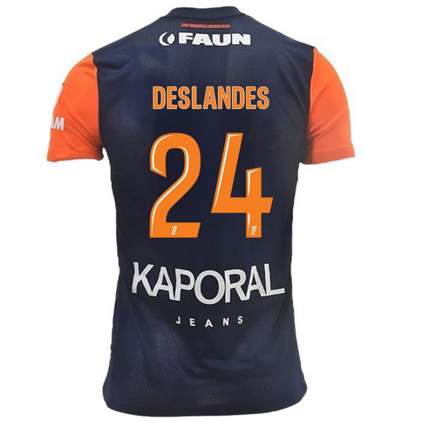 Kandiny Herren Océane Deslandes #24 Marineblau Orange Heimtrikot Trikot 2024/25 T-Shirt