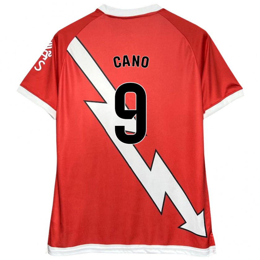 Kandiny Herren Joselu Cano #9 Weiß Rot Heimtrikot Trikot 2024/25 T-Shirt