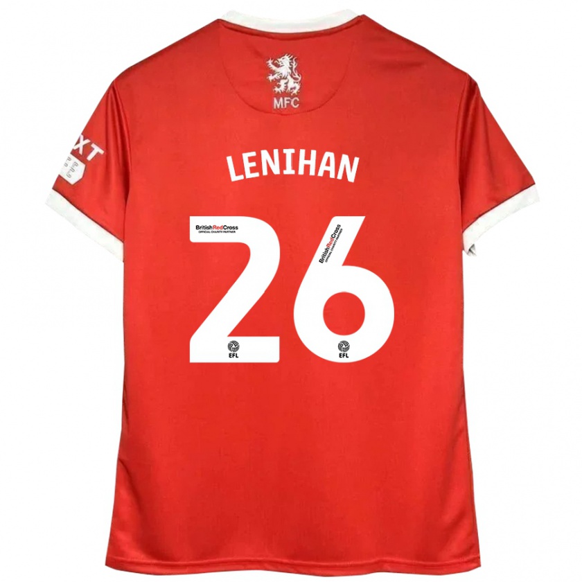 Kandiny Herren Darragh Lenihan #26 Rot Weiß Heimtrikot Trikot 2024/25 T-Shirt