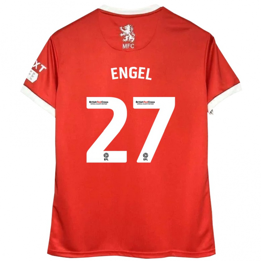 Kandiny Herren Lukas Engel #27 Rot Weiß Heimtrikot Trikot 2024/25 T-Shirt