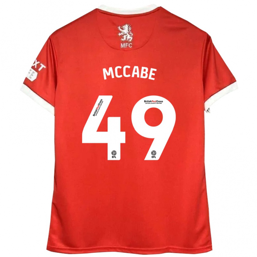 Kandiny Herren Law Mccabe #49 Rot Weiß Heimtrikot Trikot 2024/25 T-Shirt