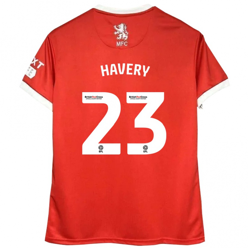 Kandiny Herren Nicole Havery #23 Rot Weiß Heimtrikot Trikot 2024/25 T-Shirt