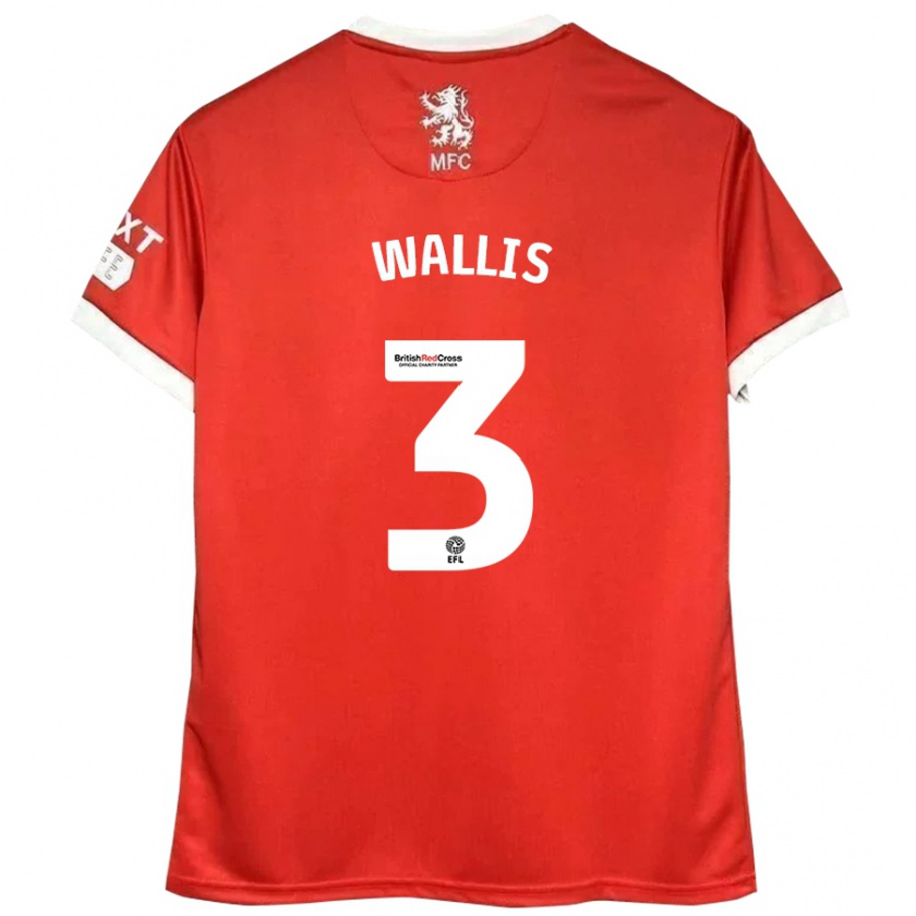 Kandiny Herren Emma Wallis #3 Rot Weiß Heimtrikot Trikot 2024/25 T-Shirt