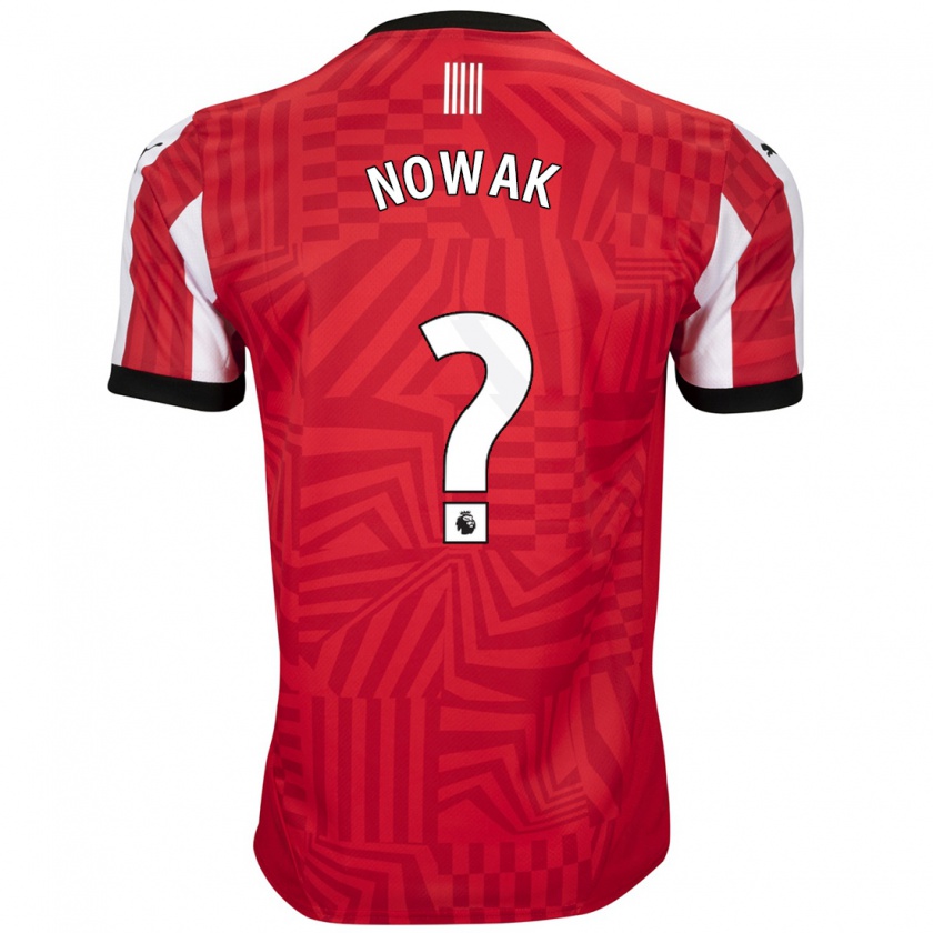 Kandiny Herren Jakub Nowak #0 Rot Weiß Heimtrikot Trikot 2024/25 T-Shirt