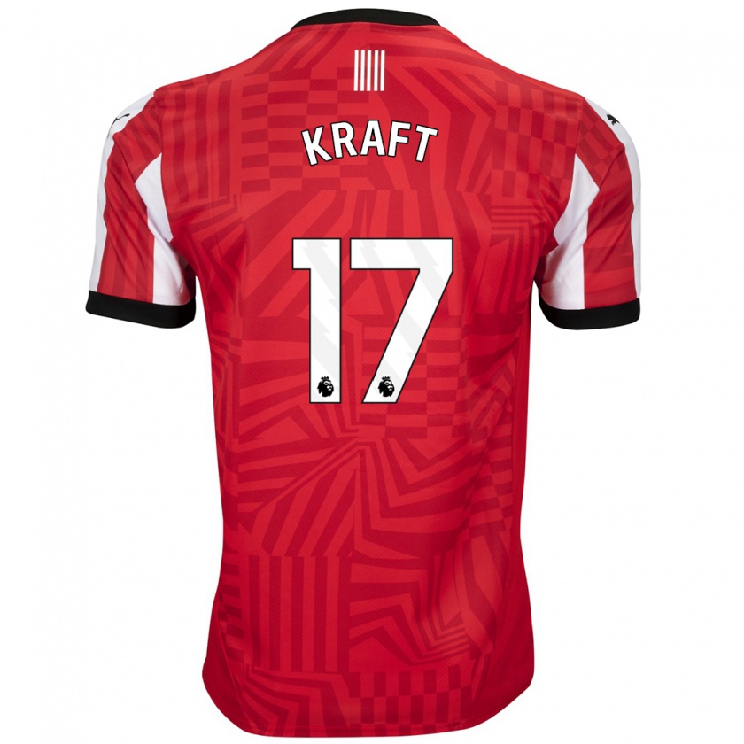 Kandiny Herren Emily Kraft #17 Rot Weiß Heimtrikot Trikot 2024/25 T-Shirt