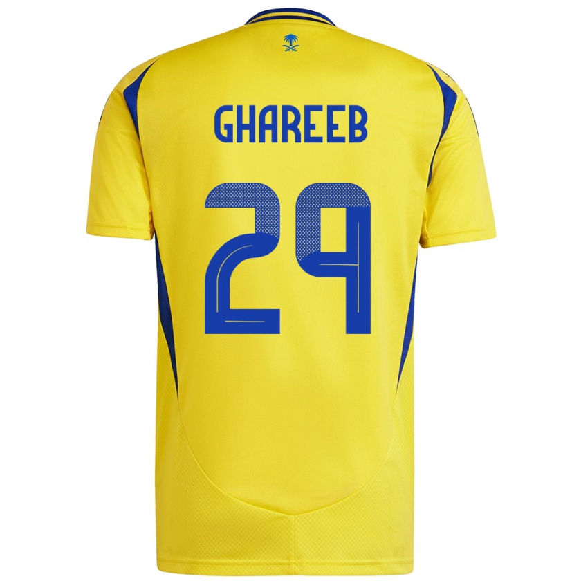 Kandiny Herren Abdulrahman Ghareeb #29 Gelb Blau Heimtrikot Trikot 2024/25 T-Shirt